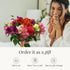 BloomsyBox Romantic Blooming Bouquet Fresh Mixed-Color Roses & Alstroemerias (Glass Vase Included) Fresh Flower