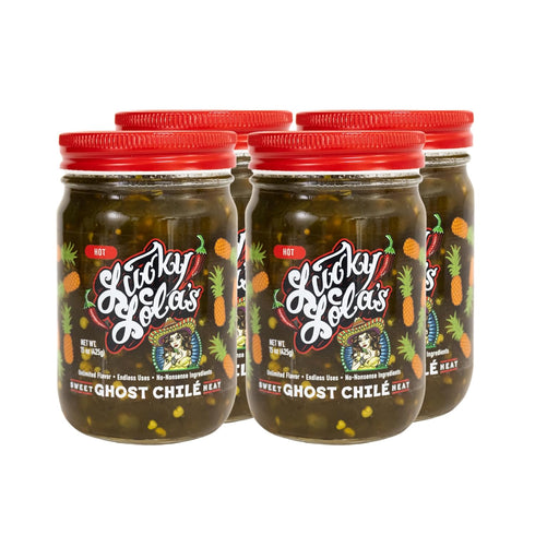 Lucky Lolas | Jarred Jalapeos, 4 Pack | 0g Sodium, 0g Fat