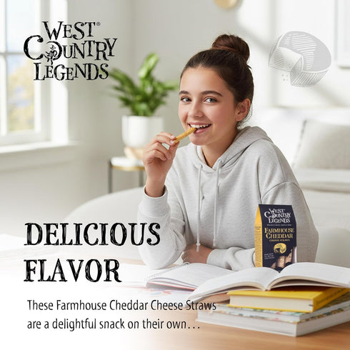 West Country Legends 100g Pack 2 Cheese Straws Traditional Cheddar Cheese Straws Cheddar Southern Style Snack Oven