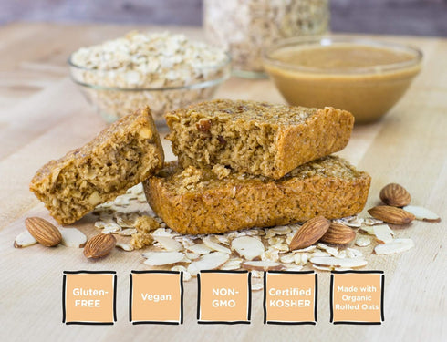 Pack 12 Bobo's Almond Butter Oat Bars, Gluten Free, Non-GMO, Whole Grain Oats, of | Snack Bars | On-the-Go | Made