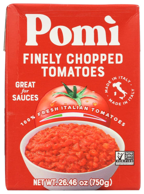 Pomi Finely Chopped Tomatoes, 100% Fresh Italian Tomatoes, Kosher, Gluten Free & Non-GMO,