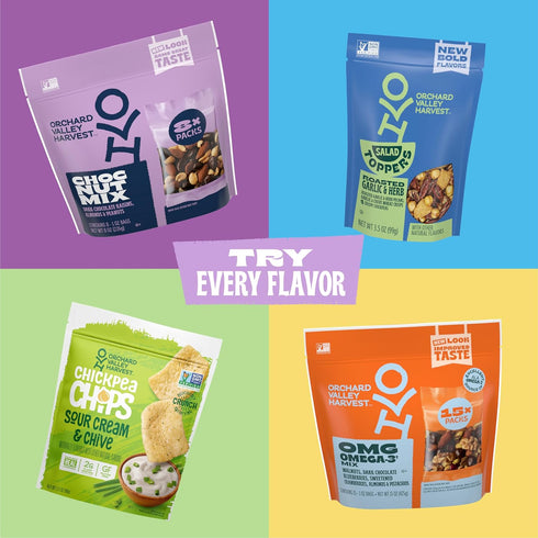Multipack, 1 oz (Pack 8), 4g Orchard Valley Harvest Choc Nut Mix of Dark Chocolate Raisins, Almonds & Peanuts, Gluten