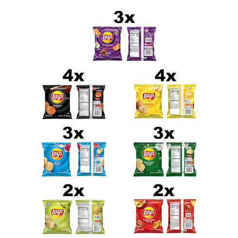Pack, 1 oz (21 Pack) (Packaging Lay's Potato Chips Variety Bags, and Formula May Vary)