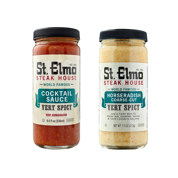St. Elmo Cocktail Sauce (8 Fl Oz) and Coarse-Cut Horseradish (7.5 Oz)