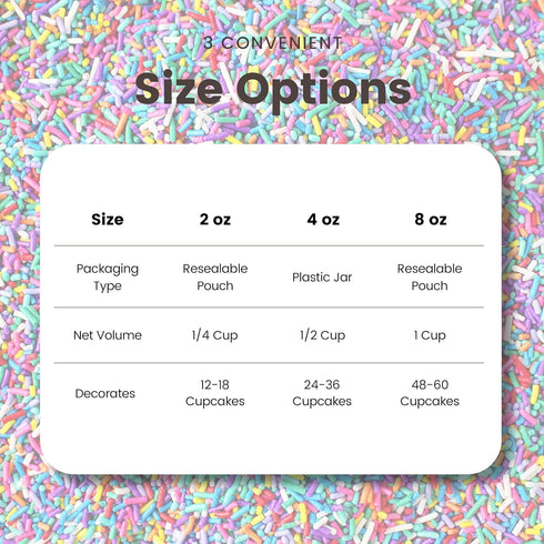 Ultimate Unicorn Rainbow Jimmies Sprinkle Mix, Sprinkles Made in USA by Sprinkle Pop, 2oz