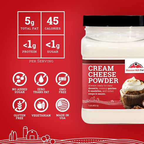 1LB (Pack 1) Hoosier Hill Farm Cream Cheese Powder