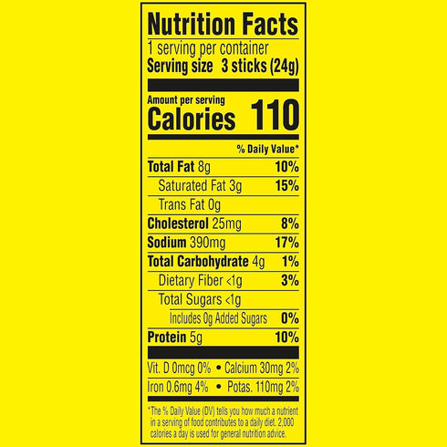 5g 0.28 oz. (3 Count) Slim Jim Smoked Meat Sticks, Original Flavor, Protein Per Serving, Snack Size