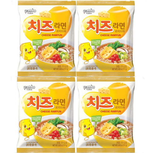 Pack 3.92oz (Pack 4) Paldo Korean Ramen Family (Cheese)