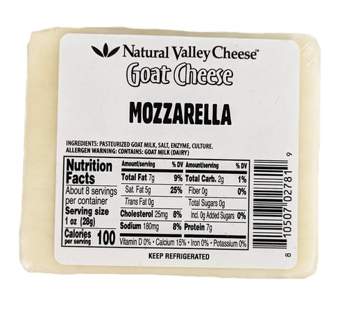 Generic Country Mozzarella 8 oz (Pack 2) Amish Goat Cheese