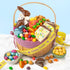 Easter Basket with Chocolate Bunny Chocolate Candy and Sweets Easter Basket, Festive Holiday Treat Assortment by A Gift