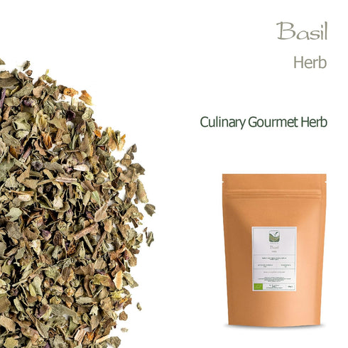 Organic Basil Leaves Culinary Herb, Perfect for Pesto, Sweet Basil, Dry Ocimum Basilicum