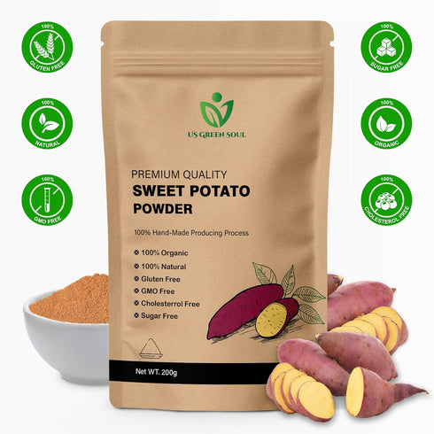 US GREEN SOUL SweetPotato Powder Pure Dried SweetPotato Root Natural Powder for Baking, Cooking & Smoothies Premium