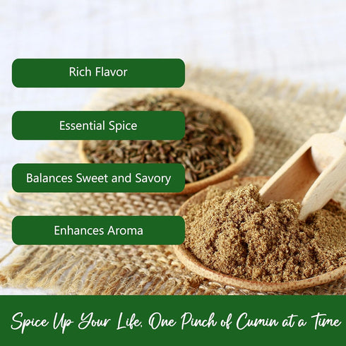 NPG Ground Cumin Powder, 1 Oz Raw All Natural Gluten Free Non-GMO for Mediterranean and Southwest Asia Dishes