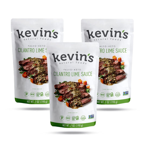 Kevin's Natural Foods Cilantro Lime Sauce - Keto and Paleo Simmer Sauce - Gluten Free, No Preservatives, Non-GMO - 3