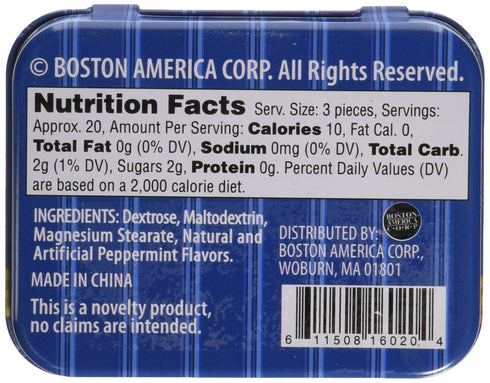 Boston America Gag Gifts Memory Mints, Sugar Candy for Senior Moments