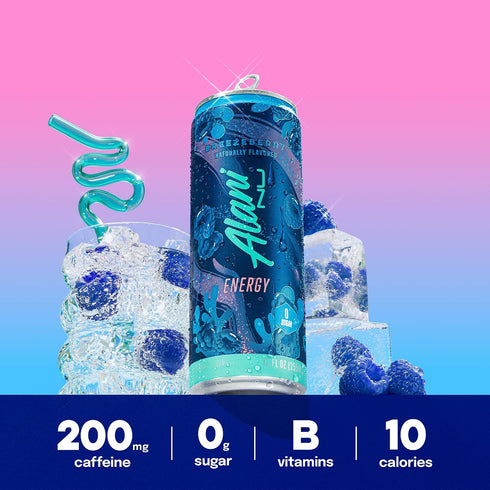 (Pack 12) Alani Nu Breezeberry Sugar Free Energy Drink