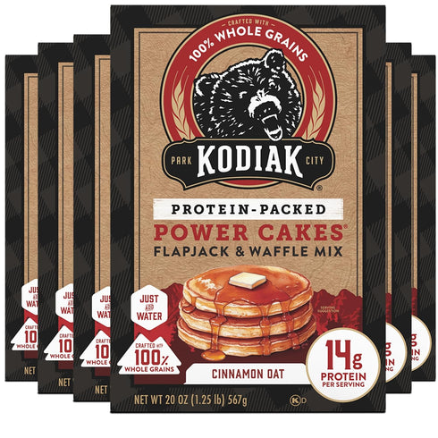 Kodiak Cakes Protein Pancake Power Cakes, Flapjack and Waffle Mix, Cinnamon Oat,