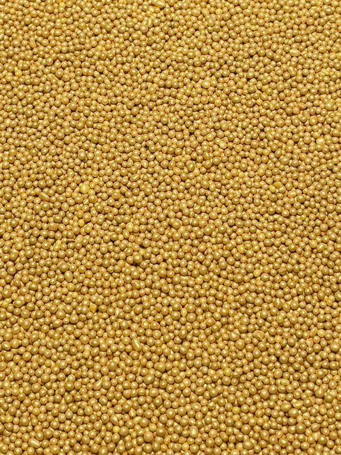 Sweet Evas SHIMMER METALLIC GOLD NONPAREILS- Dairy Free, Gluten Free, Egg Free, Vegan, Soy Free, Nuts Free, Kosher