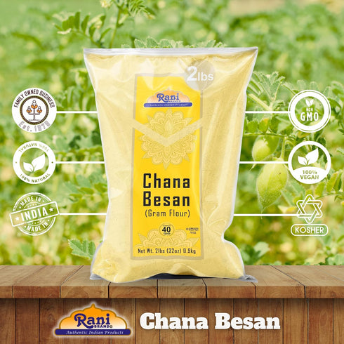 32oz (2lbs) 908g Rani Chana Besan (Chickpeas Flour, Gram) ~ All Natural | Vegan | Gluten Friendly | NON-GMO | Kosher |