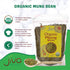 4 LB Jiva Organics Organic Mung Beans Whole LARGE Bag - Green Moong Bean
