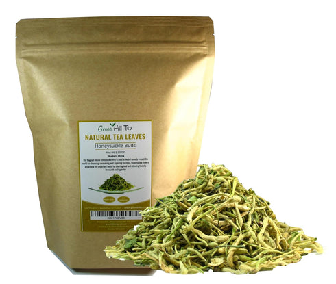 Greenhilltea traditional health herbs, Premium Honeysuckle buds 5 OZ (142 grams), honey