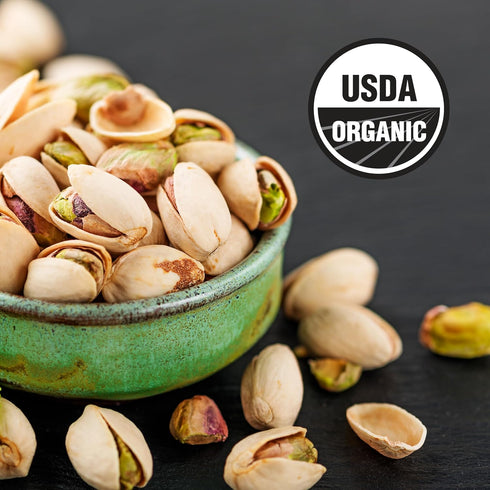 (8 Wilderness Poets, Organic California Pistachios - Roasted with Sea Salt, In Shell Ounce)