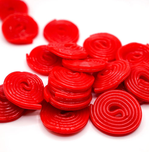 Red Strawberry Broadway Licorice Wheels, 1 lb of Bulk Fresh Sweet Strawberry Licorice