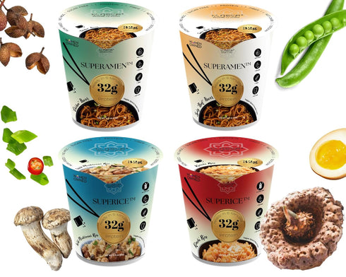 32g 12 Packs, KLDSCP Protein Ramen Instant Noodles Soup Spicy Beef Flavor, High Plant-Based Protein, Non-Fried, Vegan