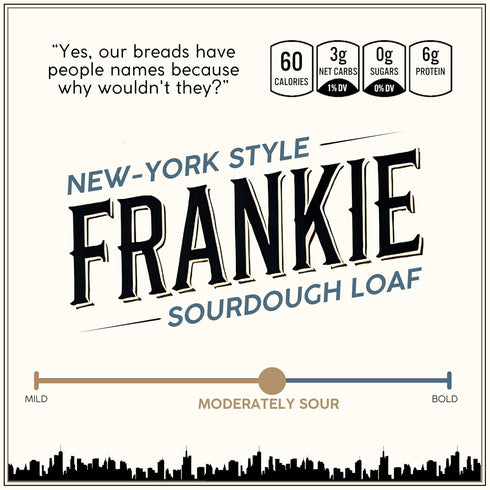 3g 6g 4 (2 Pack (20oz), Dr. B's Frankie New York Style Sourdough Bread | Net Carbs & Protein | Low Calorie, Vegan