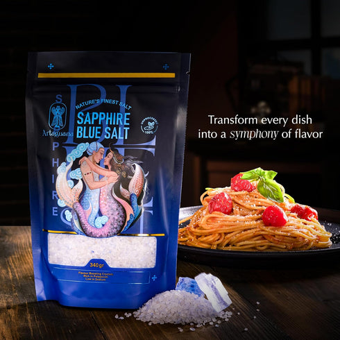 Artaguana 84 1 lb (454g) Sapphire Blue Salt Rare Gourmet Mineral Salt with Trace Minerals | Hand-Harvested & Unrefined