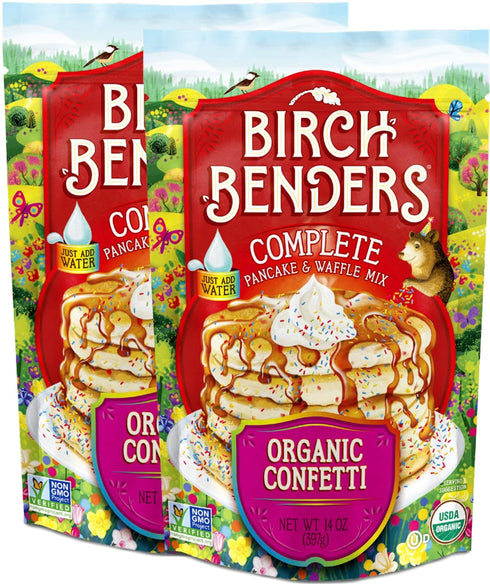 Birch Benders Organic Confetti Pancake and Waffles Mix, 14 oz (Pack of