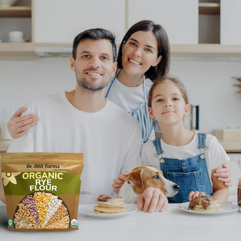 (5.8 lb) 100% Be Still Farms Organic Rye Flour For Bread Bulk - Bread Flour for Baking - Great for Bread Machine