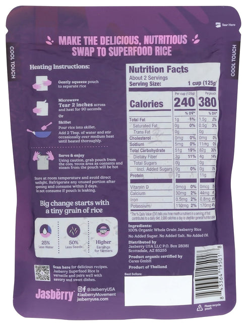 7.05 OZ Jasberry Organic Original Superfood Rice