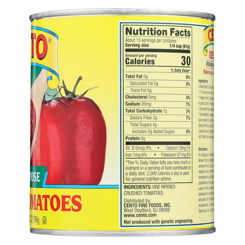 Cento 28 Foods, Crushed Tomatoes, Ounce