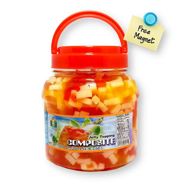 Tasty Kitchen Bolle Composite Jelly Topping Boba Bubble Tea Ingredient Assorted Flavors in One