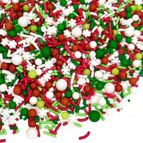 Manvscakes Christmas Sprinkles, 4 Ounce Cake, Cookie Sprinkles in Red, Green, White