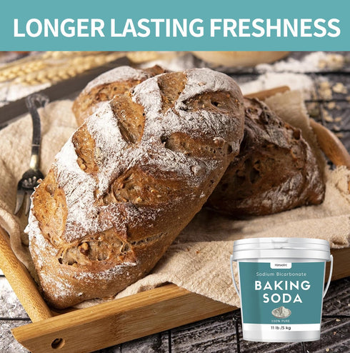 1.1Gallon (11lb) 100% Baking Soda Powder Bulk, Premium Sodium Bicarbonate Powder, Pure, Used for Bread, Cookies