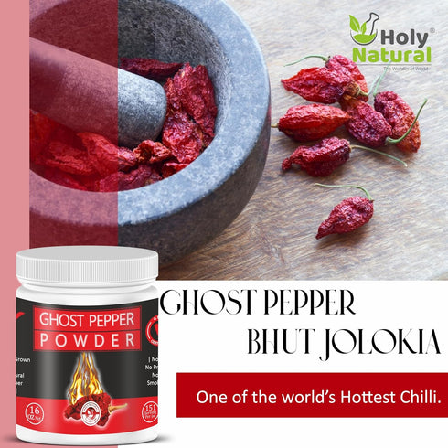 16 oz/454 100% Ghost Pepper Powder (Bhut Jolokia Chili) - gm, Pure, Smoked, Hottest & Spicy Chili Powder, Add Unique