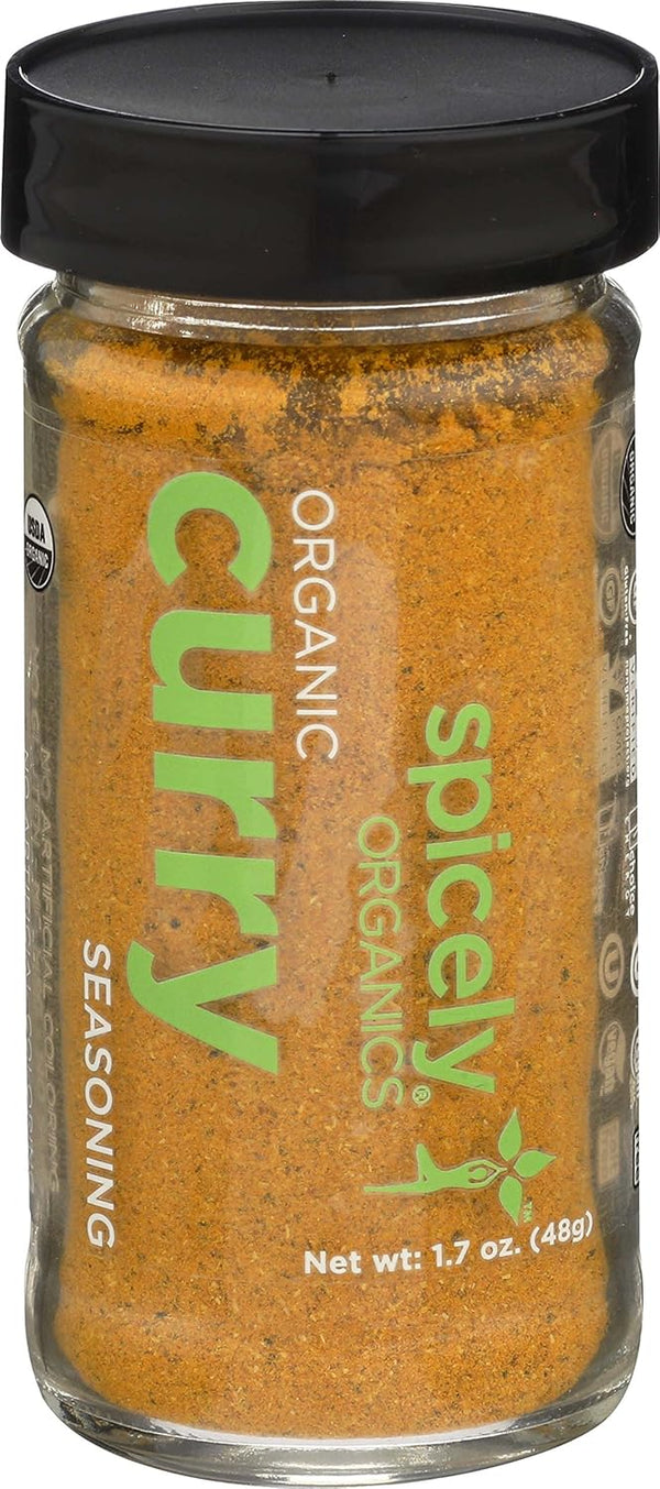 Spicely Organic Curry Powder - 1.70 Ounce Jar, Certified Gluten Free