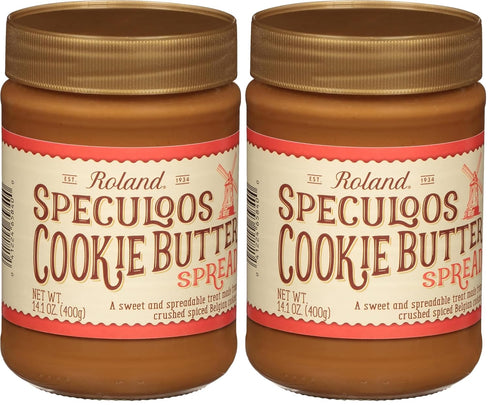 Roland Foods Speculoos Cookie Butter Spread, Specialty Imported Food, 14.1-Ounce Jar, Packaging