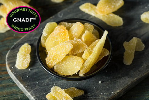 5, 10, 25 Lb. (5 lbs) GNADF | Crystallized Ginger Slices | Available in Sizes | Gourmet Nuts And Dried Fruit |