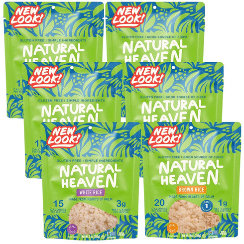 Natural Heaven White & Brown Rice, Hearts of Palm Variety 6-Pack Naturally
