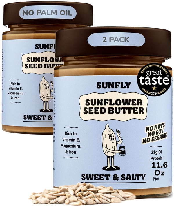 SUNFLY Sunflower Butter, Vegan, Nut-Free, High Protein Spread, Rich in Vitamins &