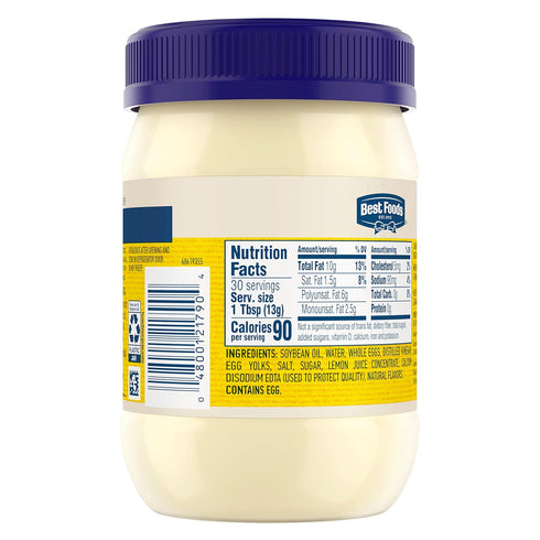 Best Foods Real Mayonnaise Creamy Condiment for Simple Meals Mayonnaise Sandwich Spread 15 oz, Pack of 4