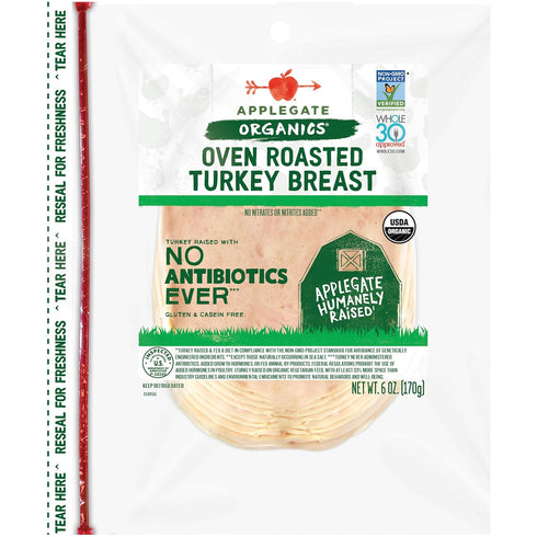 Applegate , Organic Oven Roasted Turkey Breast, 6oz