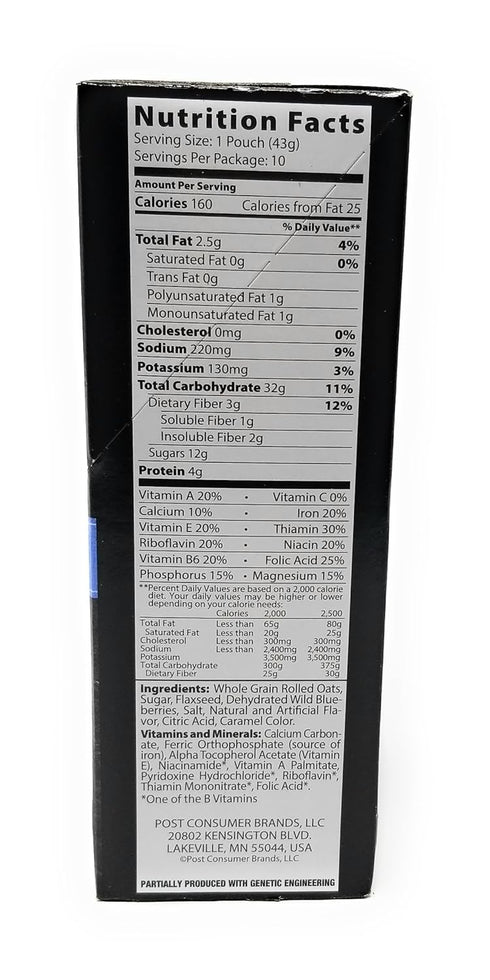Better Oats 15.1oz (Pack 3) , Blueberry Muffin Instant Oats, Box