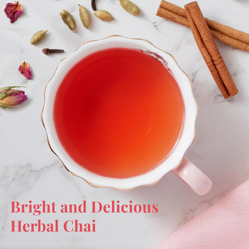36 The Republic of Tea Republic Pink Chai Herbal Tea Tin, Tea Bags, Naturally Caffeine Free