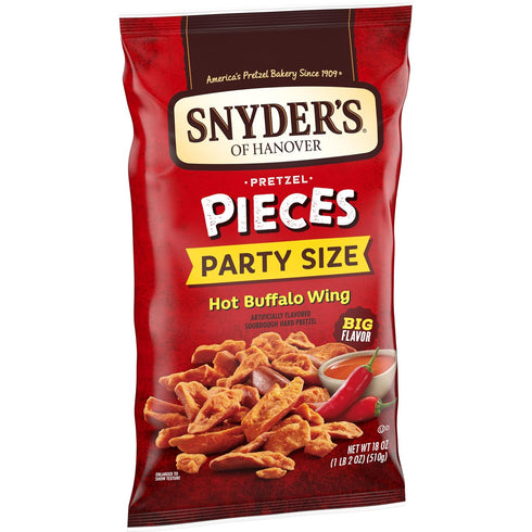 18 Oz Snyder's of Hanover Hot Buffalo Wing Flavored Pretzel Pieces