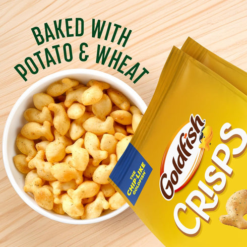 4.8 Oz Goldfish Crisps Spicy Dill Pickle Baked Chip Crackers, Bag