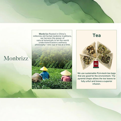 Monbrizz 20 Count (20 Count) Kidney Tea Formula - Travel Size, Ginseng Six Treasure Tea with Maca Root, Goji Berries